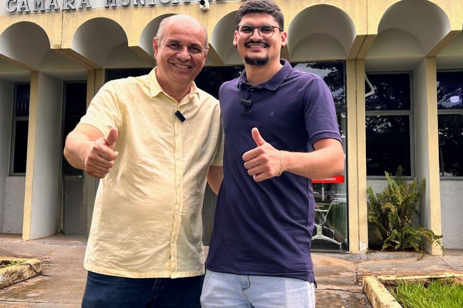 Em Pedra Preta, Neles Farias visita um dos vereadores mais jovens de Mato Grosso, destaque na cidade